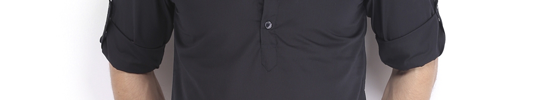 Buy Highlander Men Black Slim Fit Casual Shirt - Shirts for Men 535171 ...