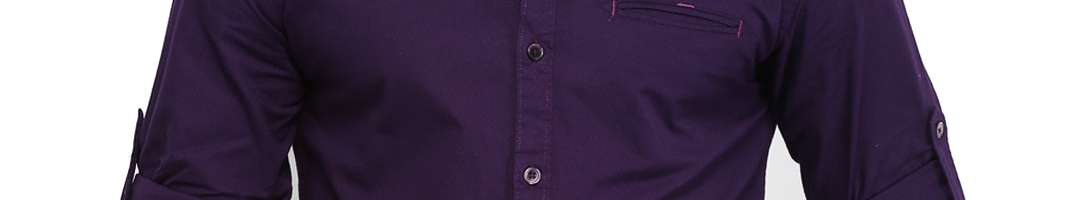 Buy Highlander Men Purple Slim Fit Casual Shirt - Shirts for Men 557603 ...