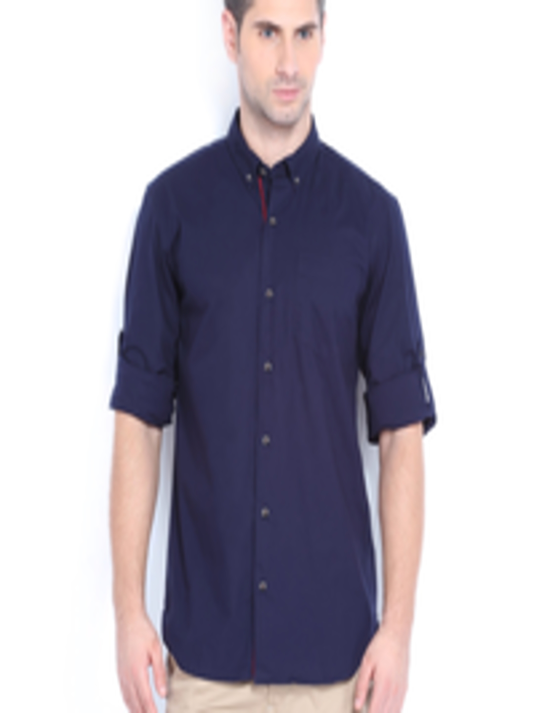 Buy Highlander Men Purple Slim Fit Casual Shirt - Shirts for Men 366887 ...