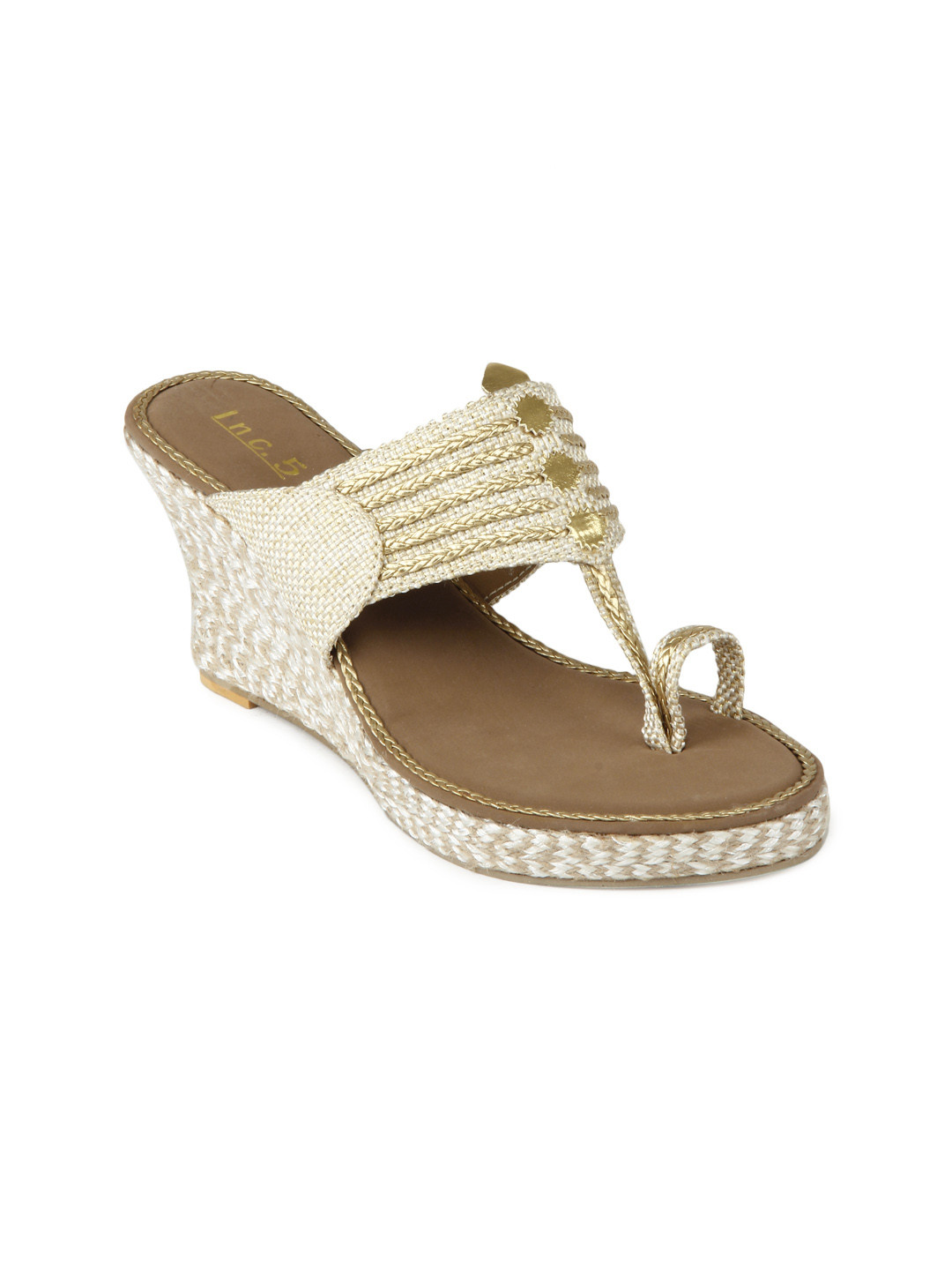 Buy Inc 5 Women Beige Wedges Heels for Women 122214 Myntra