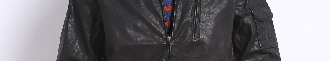 Buy Indian Terrain Men Black Bomber Jacket - Jackets for Men 201118 ...