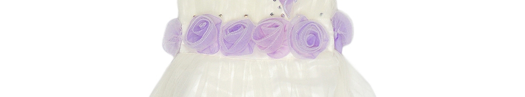 Buy Isabelle Girls White & Lavender Netted Dress - Dresses for Girls ...