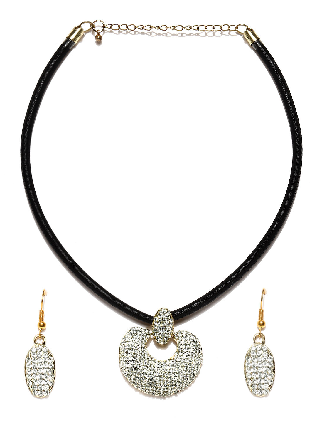 Buy Jewelz Black & Gold Toned Jewellery Set Jewellery Set for Women 463370 Myntra