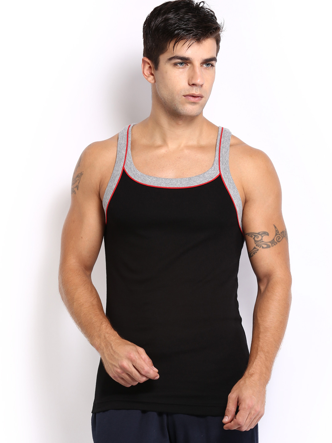 Buy Jockey USA ORIGINALS Men Black Sleeveless Pure Cotton T Shirt US54 ...