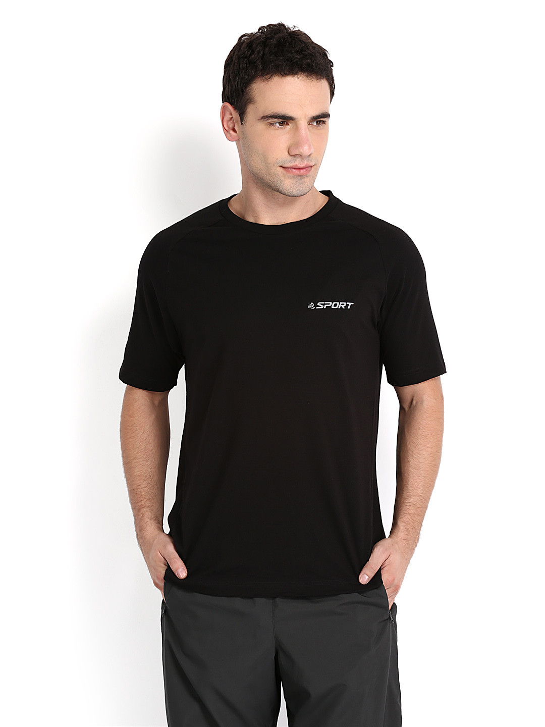 Buy Jockey Sport Performance Men Black T Shirt SP24 - Tshirts for Men ...