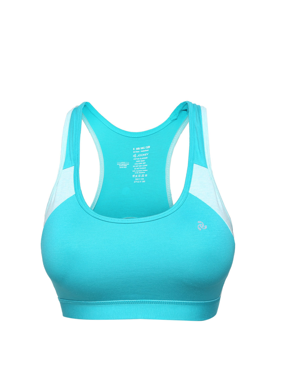 Buy Jockey Teal Green Powerback Padded Active Sports Bra 1380 0105