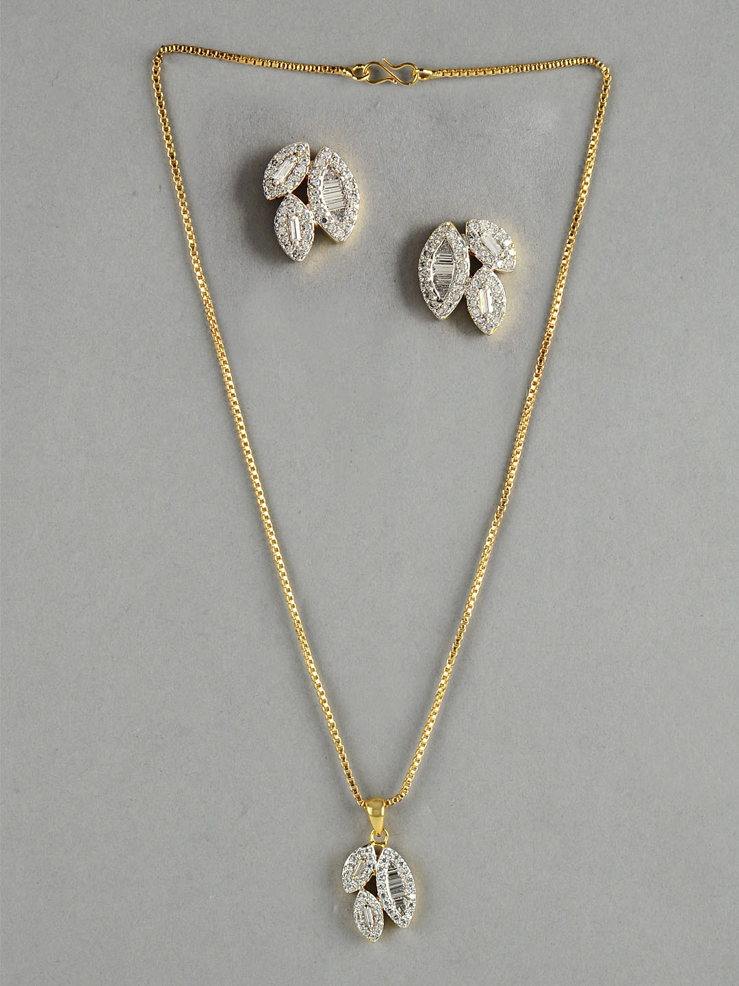 Buy Johareez Women Gold Coloured Earring & Pendant Set Jewellery Set