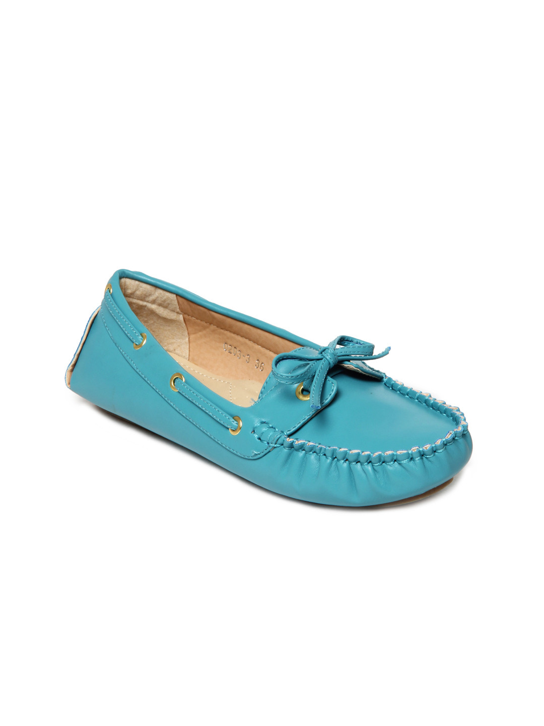 ladies blue flat shoes