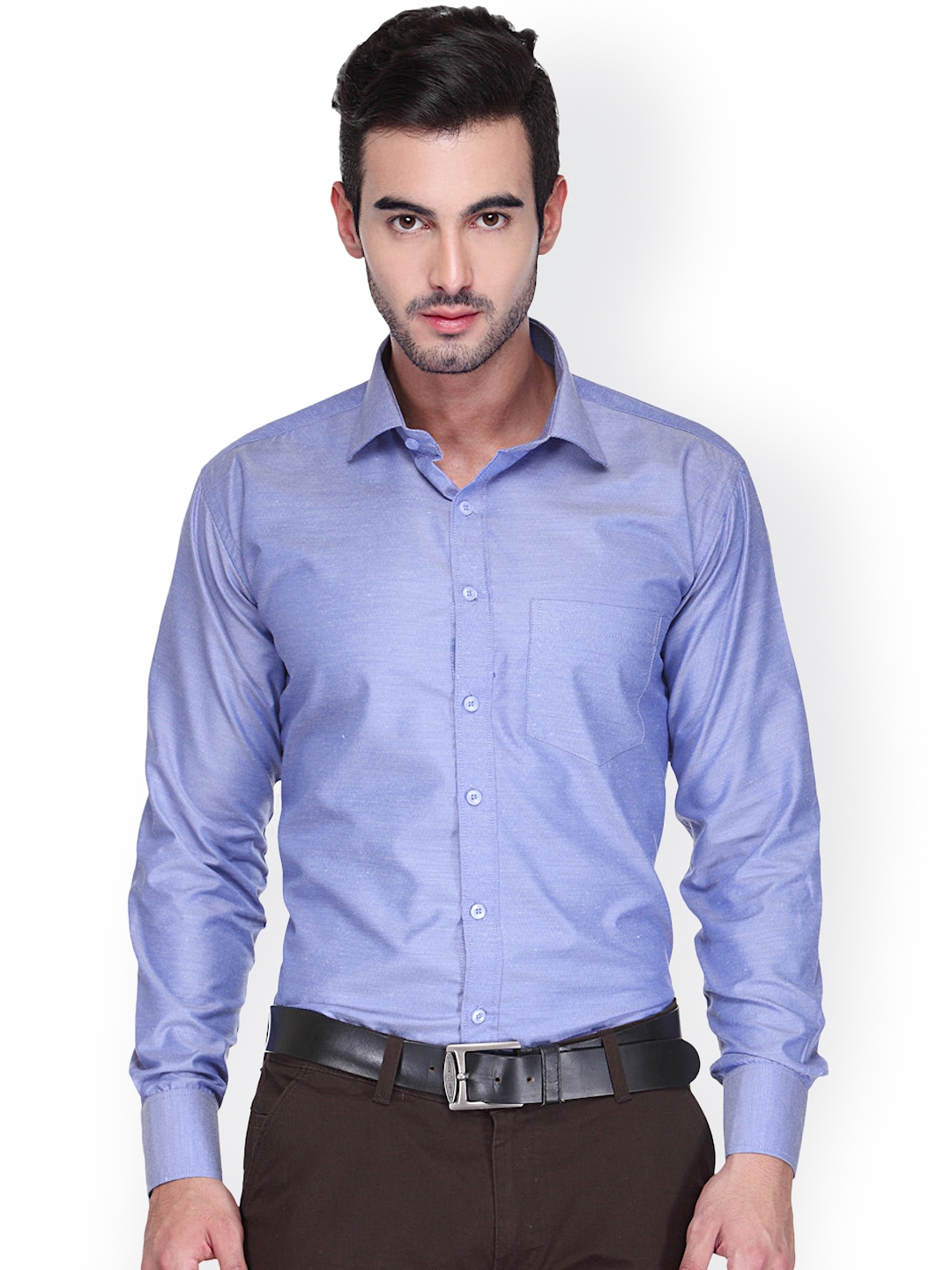 Buy Kiosha Blue Slim Fit Smart Casual Shirt - Shirts for Men 824587 ...