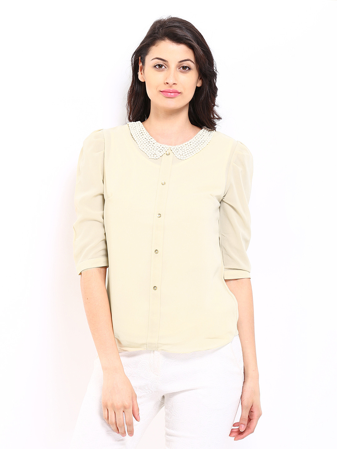 Buy Kraus Jeans Women Cream Coloured Top Tops for Women 304086 Myntra