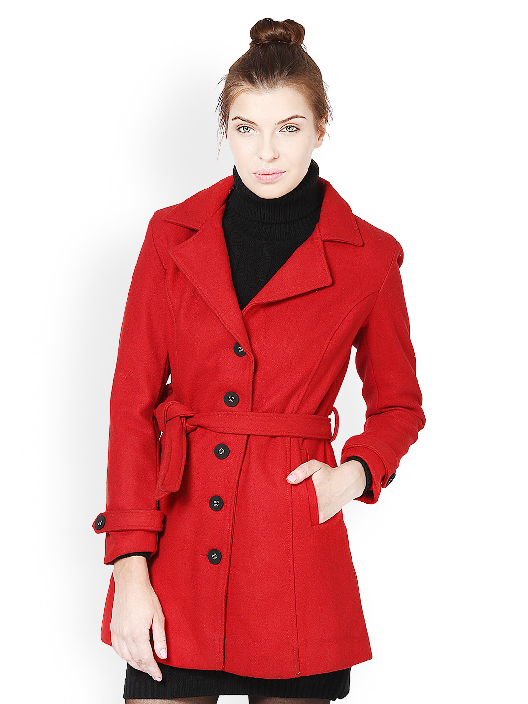 Buy L'Elegantae Women Red Coat Coats for Women 540022 Myntra