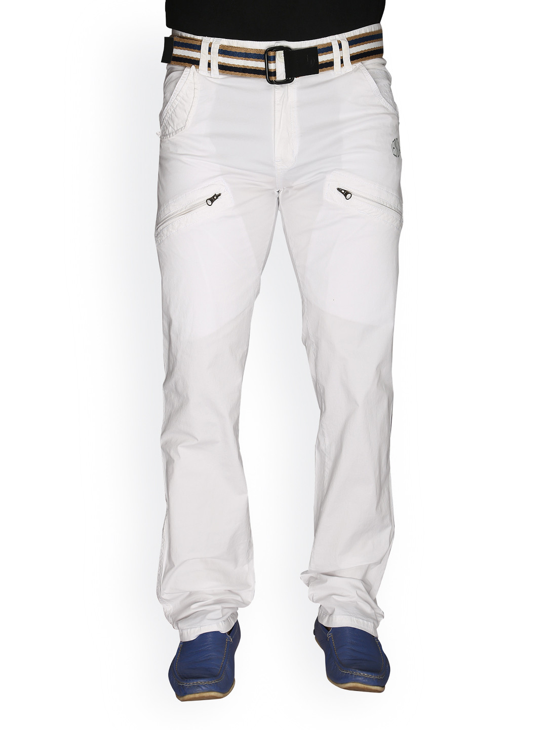 Buy LD Active Men White Cargo Trousers Trousers for Men 604703 Myntra