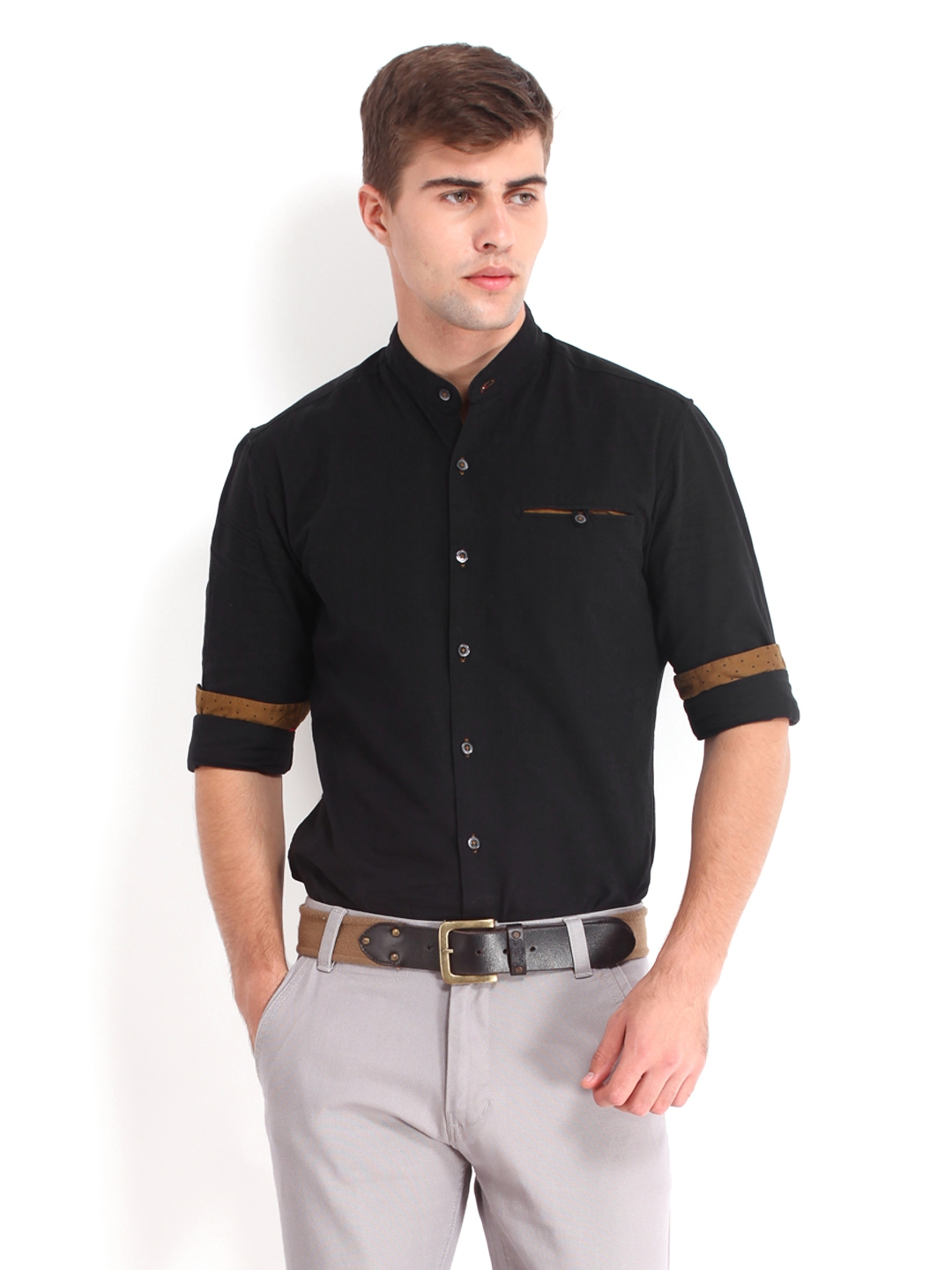 Buy Locomotive Men Black Casual Shirt - Shirts for Men 489399 | Myntra