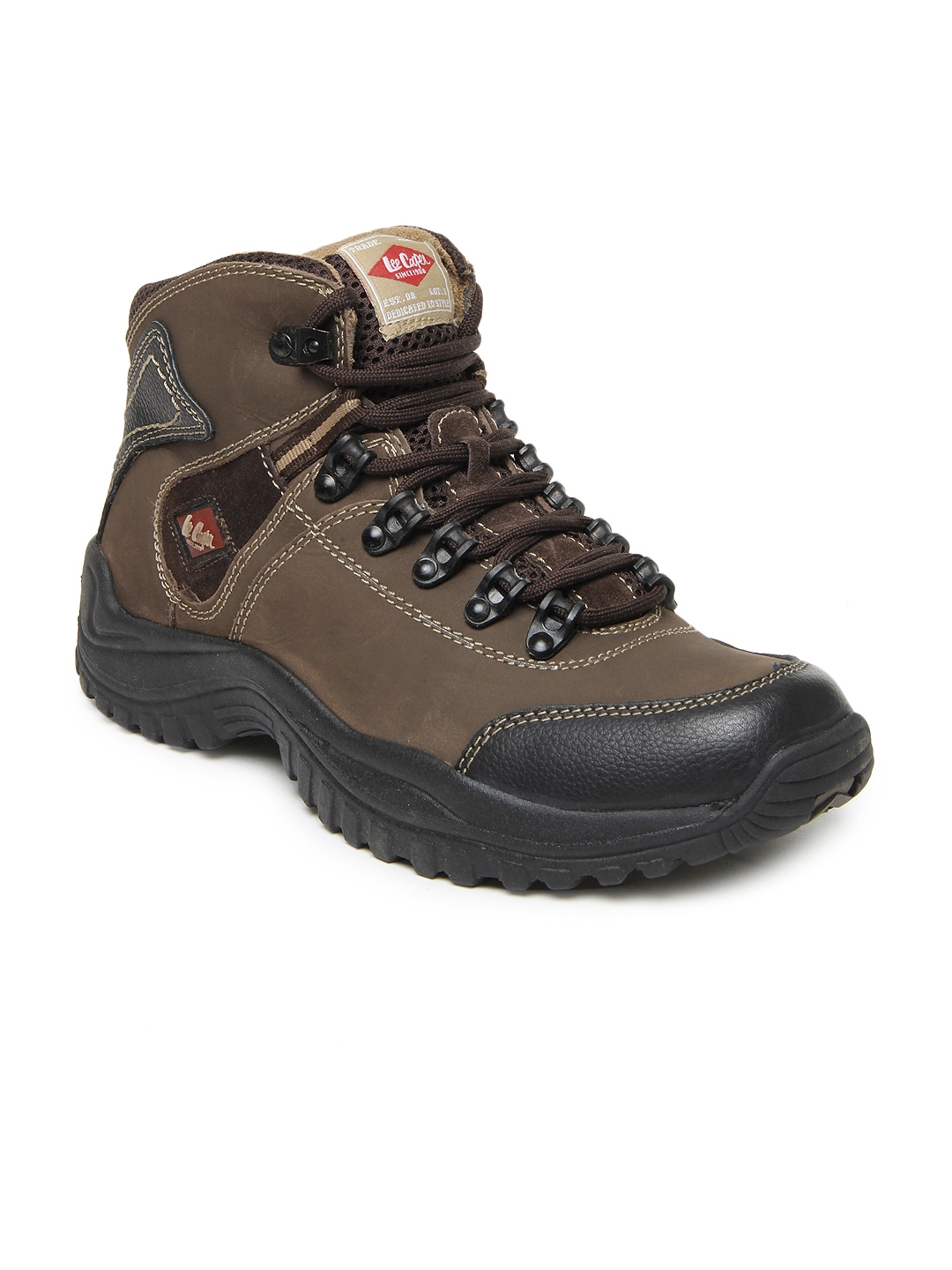 lee cooper brown leather casual shoes