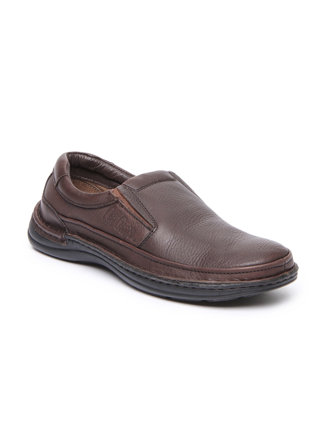 lee cooper brown leather casual shoes