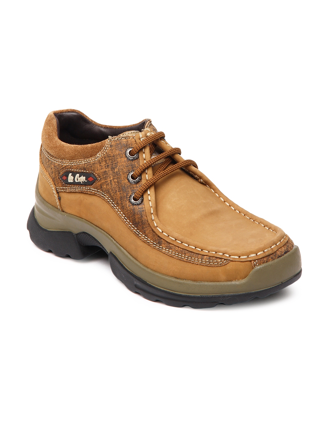 lee cooper brown leather casual shoes