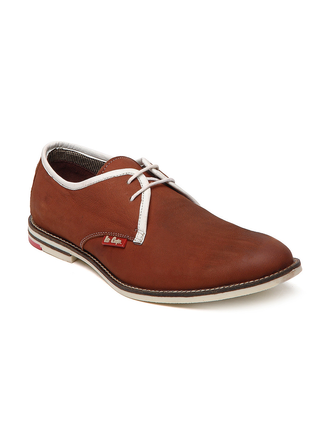 lee cooper brown leather casual shoes
