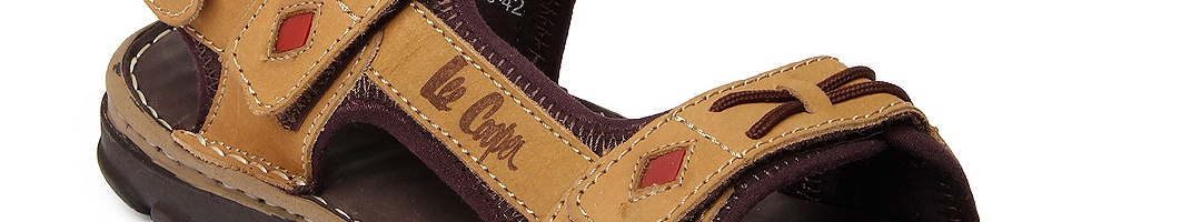 Buy Lee Cooper Men Brown Leather Sandals - Sandals for Men 204532 | Myntra