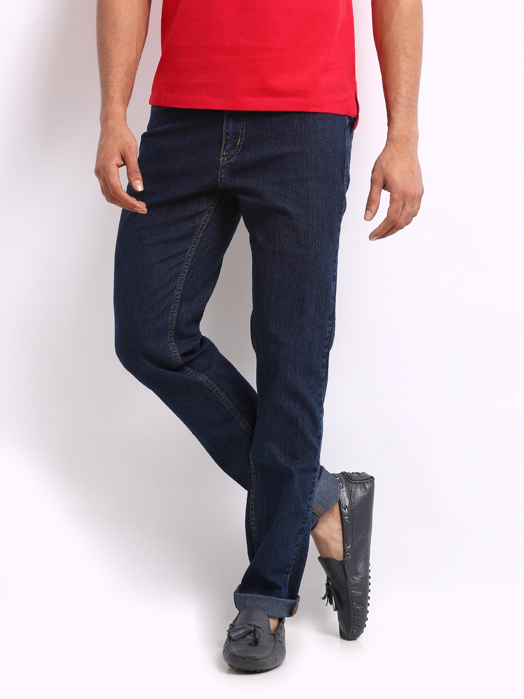 Buy Lee Men Dark Blue Bruce Skinny Fit Jeans - Jeans for Men 236669 ...