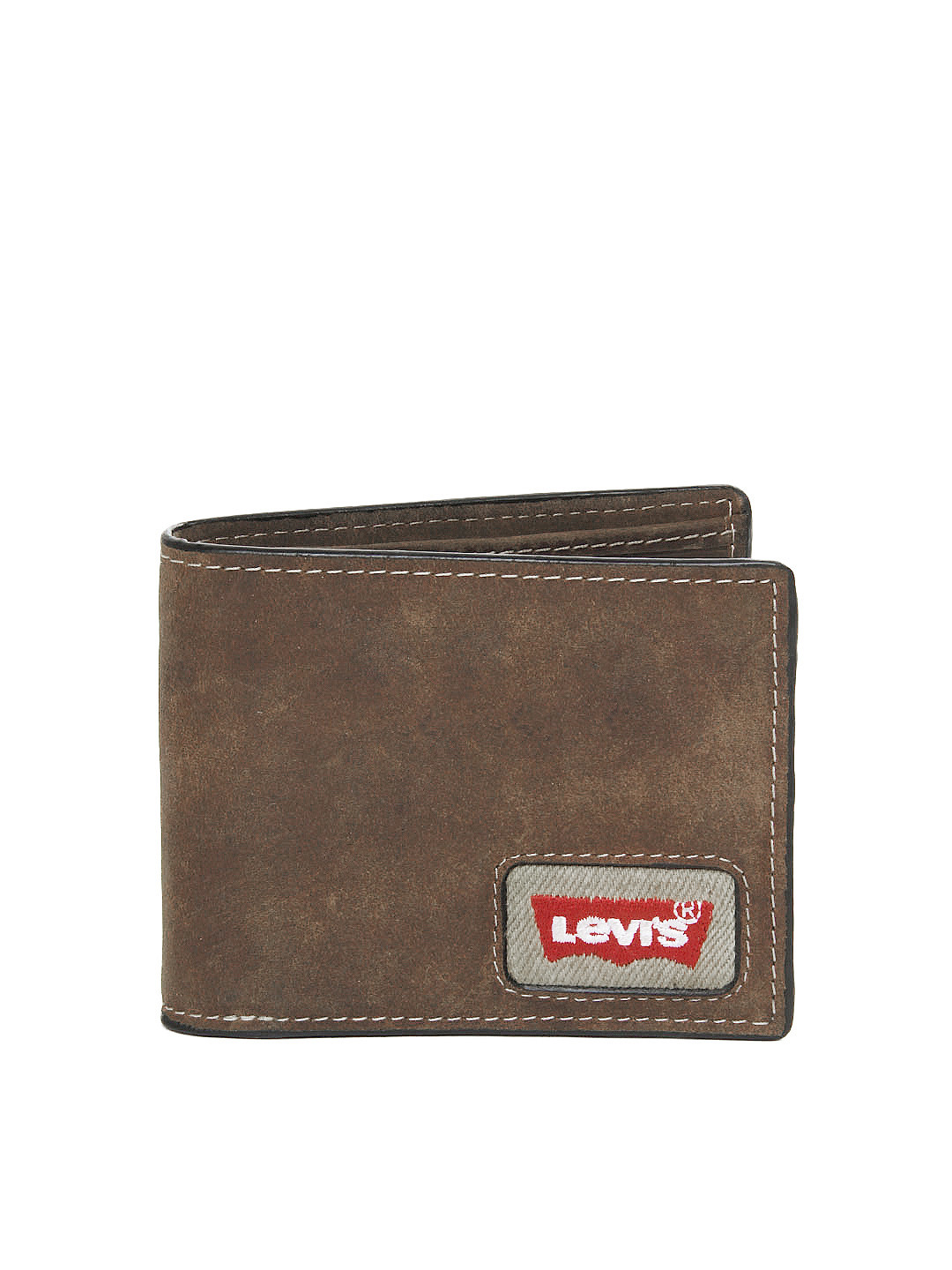 Levi's brown leather wallet clearance