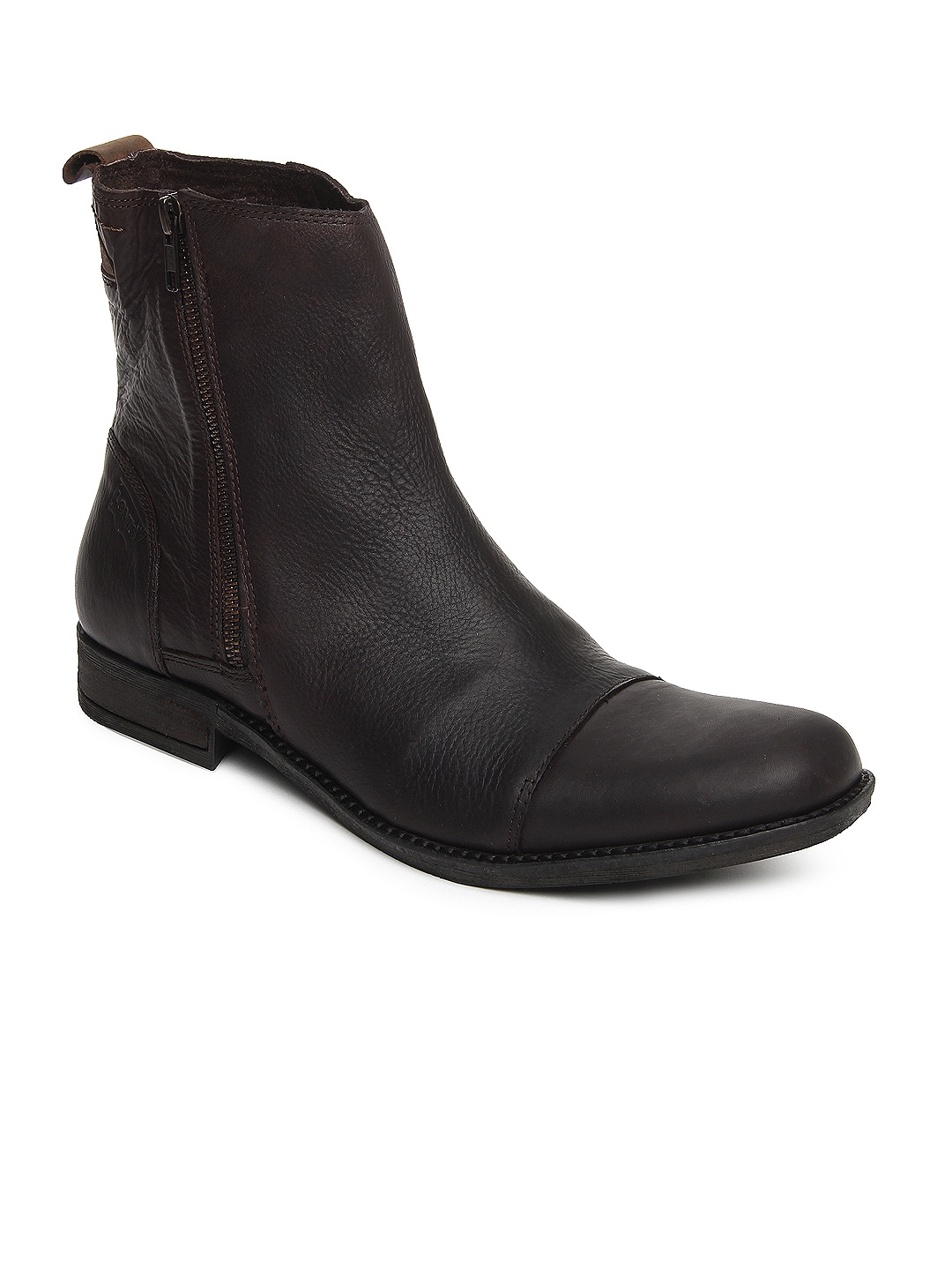 levis mens boots brown