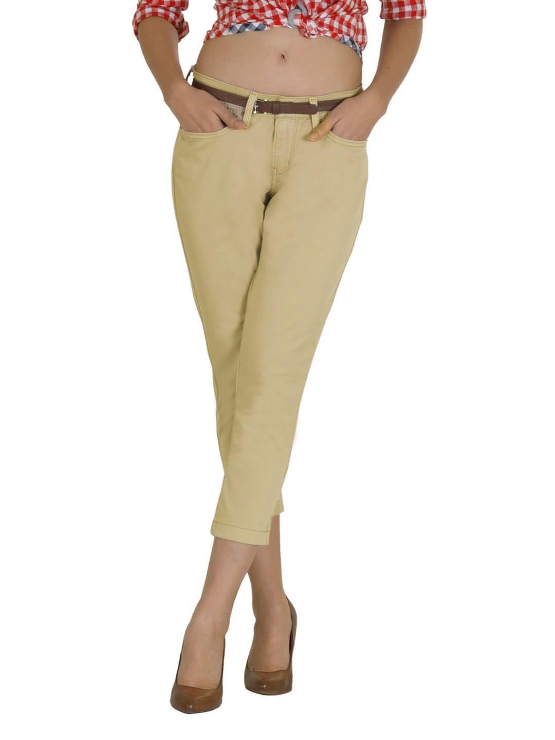 ladies khaki capris