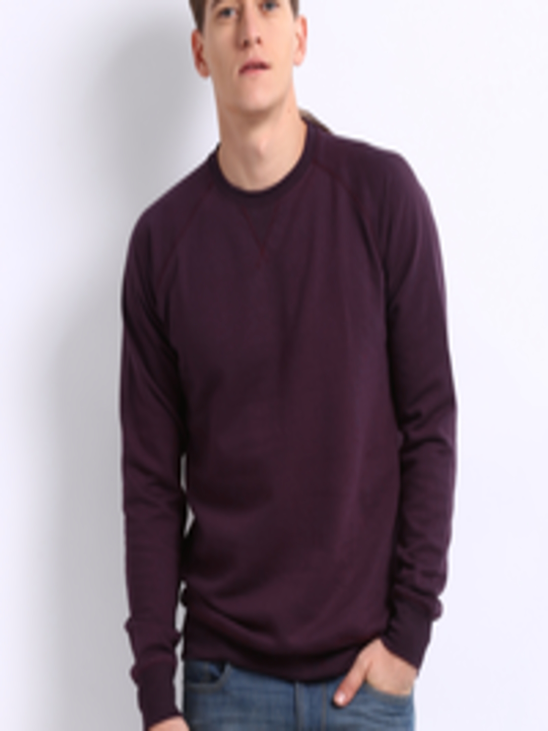 Buy Locomotive Men Purple Sweatshirt - Sweatshirts for Men 196136 | Myntra