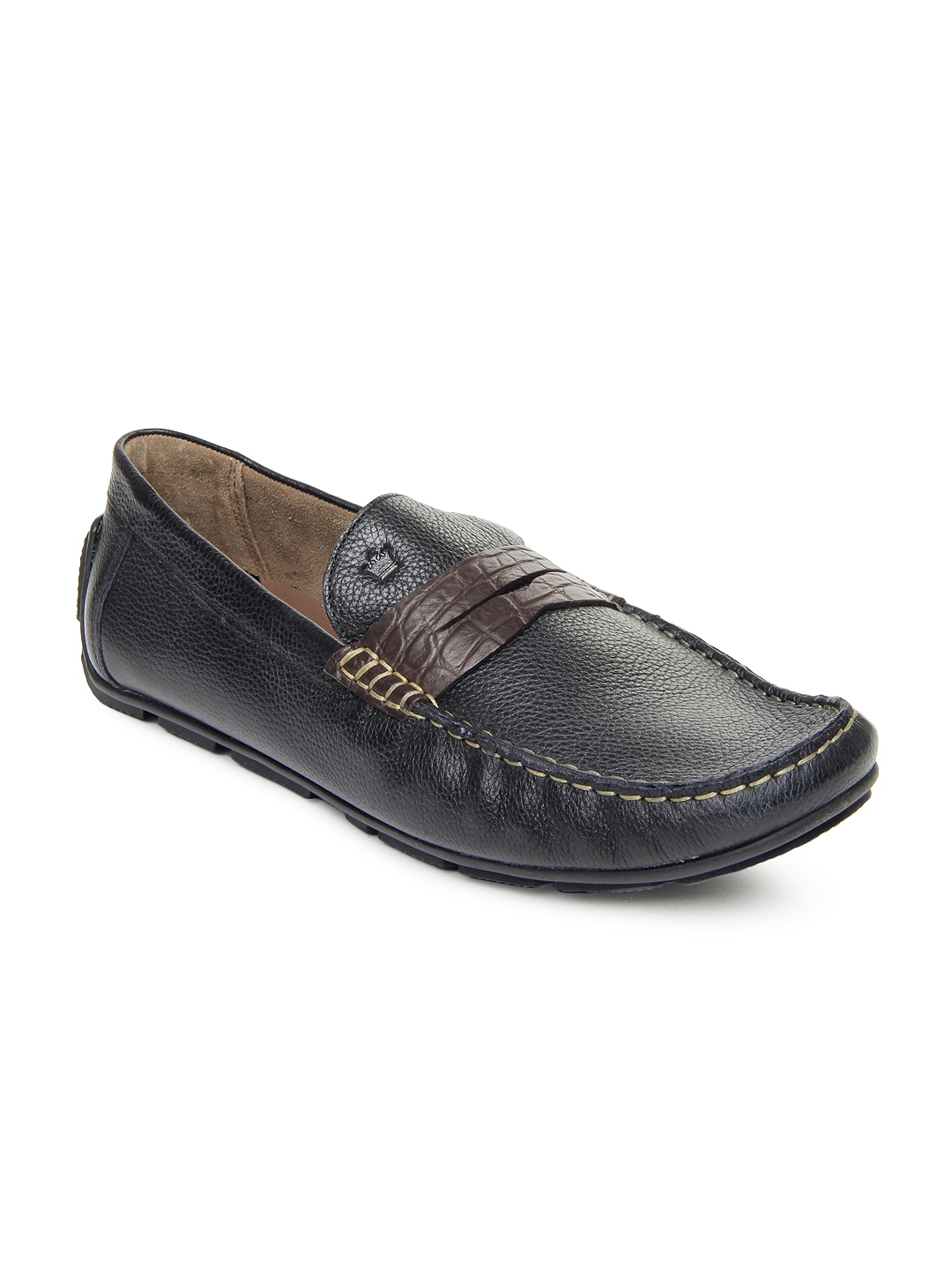 louis philippe men's leather sandals and floaters