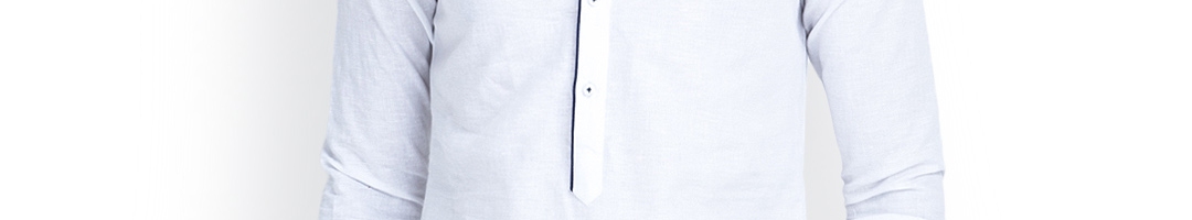 Buy MR BUTTON Men White Linen Kurta - Kurtas for Men 456088 | Myntra