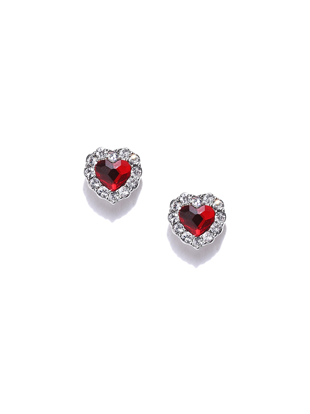 Swarovski red stud earrings clearance