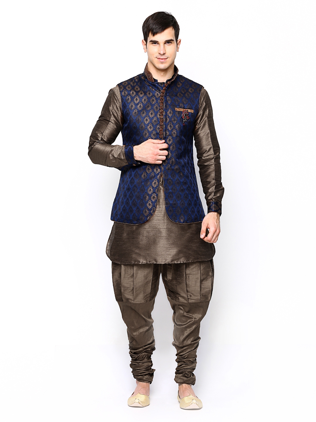 manyavar brown kurta