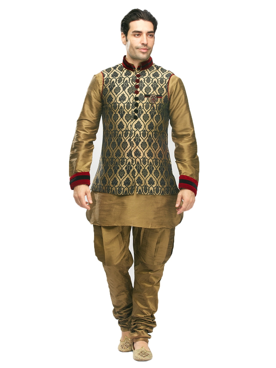manyavar brown kurta