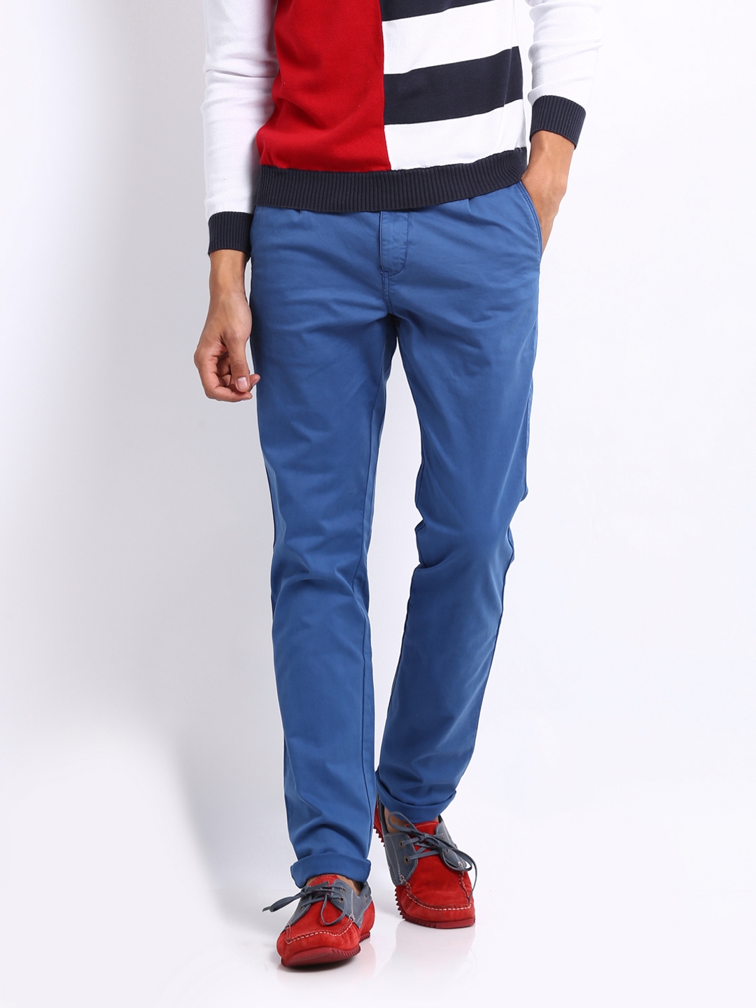 blue chino trousers