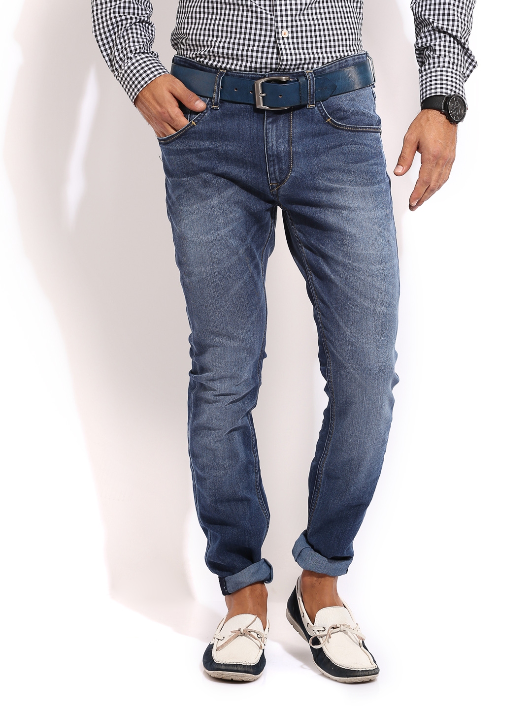 Buy Mast & Harbour Men Blue Club Jeans - Jeans for Men 444723 | Myntra