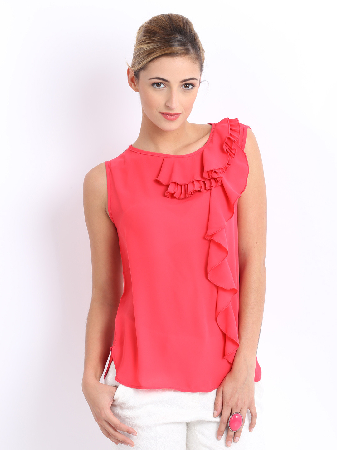 Buy Mast & Harbour Women Pink Top Tops for Women 283721 Myntra