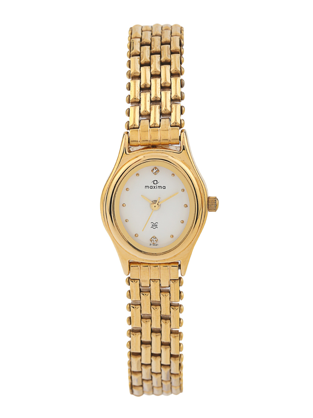 Buy Maxima Women White Dial Watch 21421CMLY Watches for Women 381178