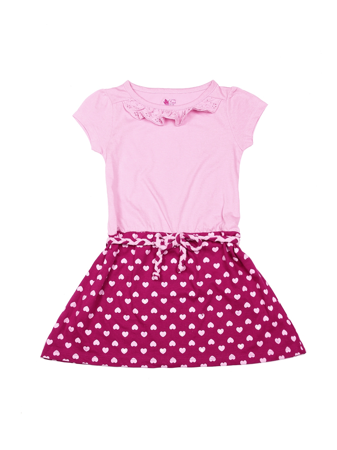 Buy Miss Alibi Girls Pink Printed Fit & Flare Dress - Dresses for Girls ...