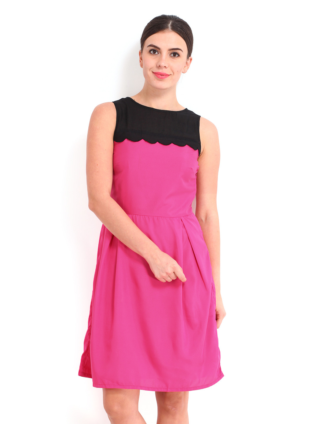 hot pink fit and flare