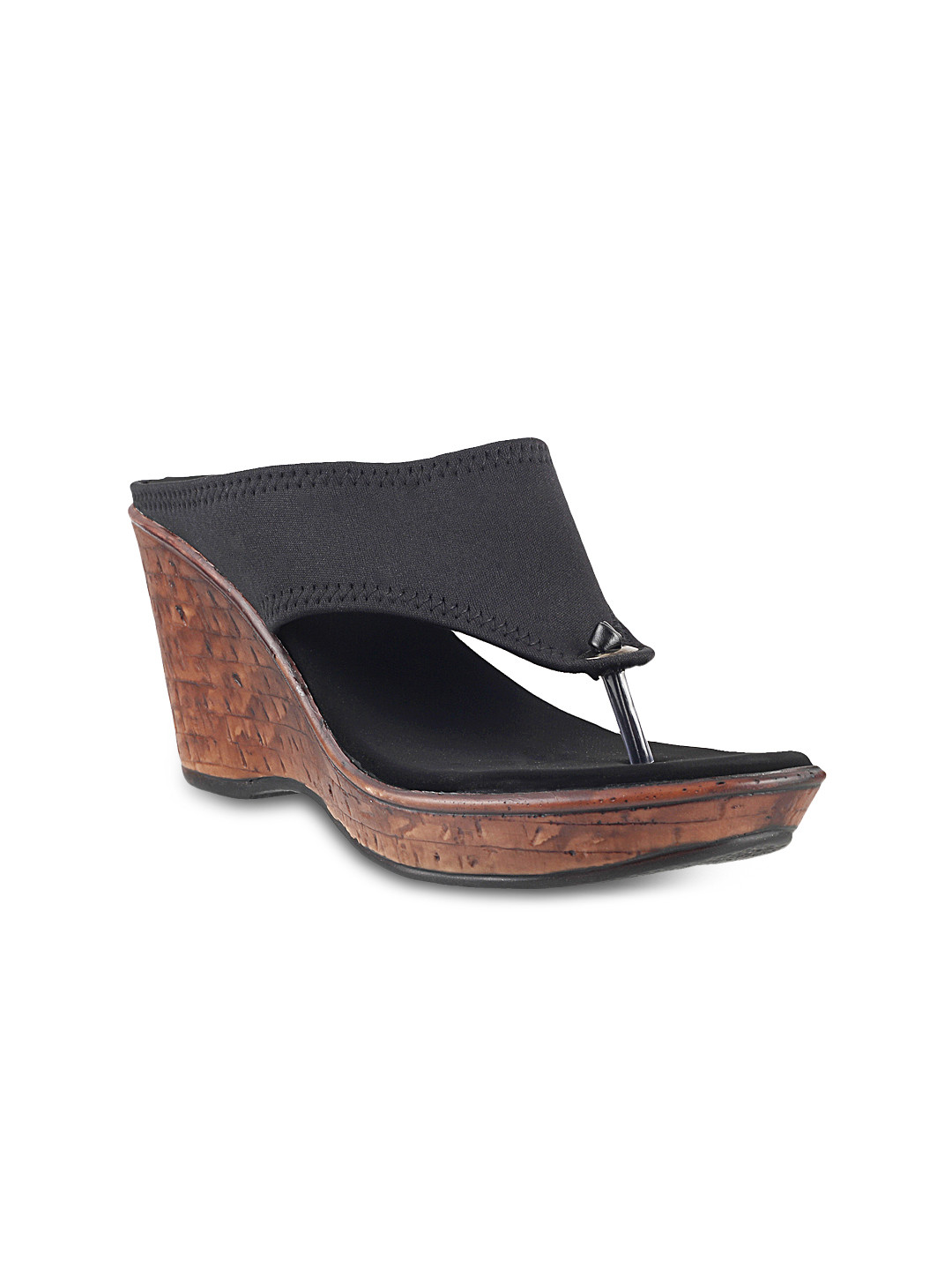 Buy Mochi Women Black Wedges Heels for Women 771901 Myntra