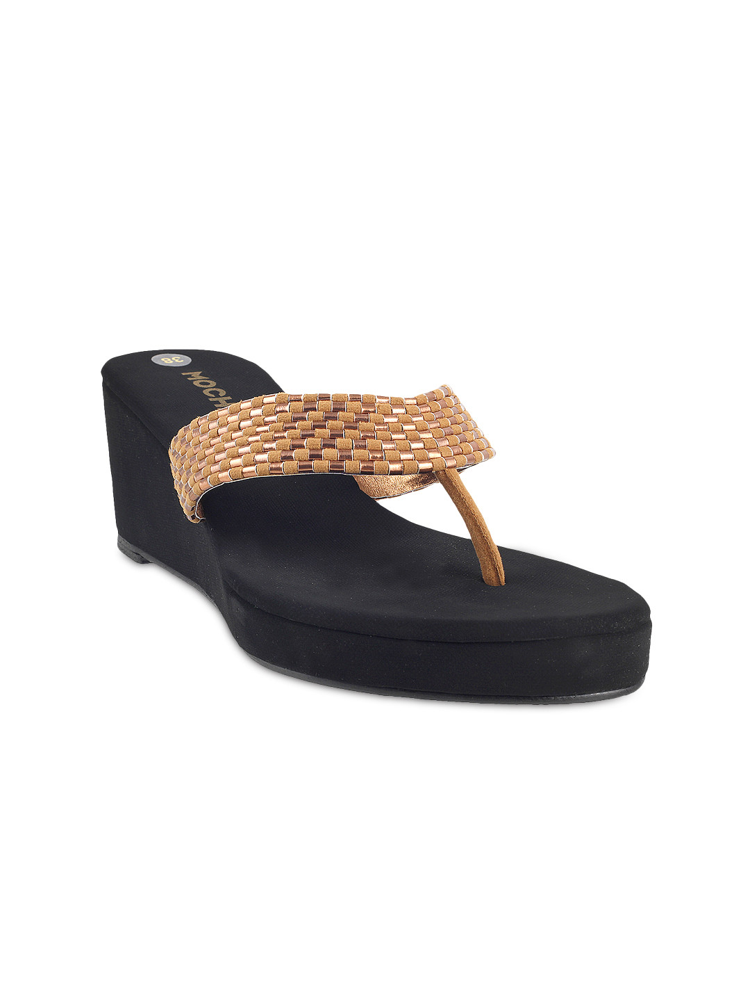 Buy Mochi Women Gold Toned Platform Wedges Heels for Women 794175