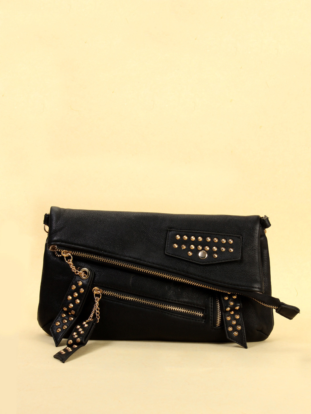 Buy Myntra Women Black Metal Chain Sling Bag Handbags for Women 74119