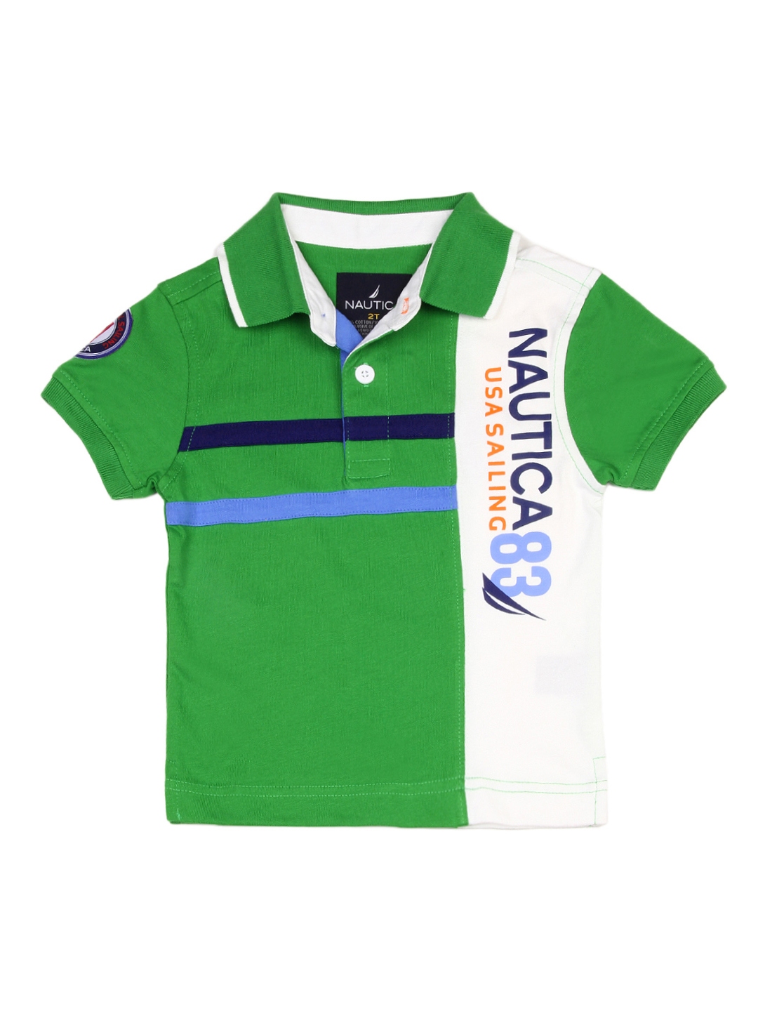 Buy Nautica Boys Green White Polo Pure Cotton T Shirt Tshirts For buy-nautica-boys-green-white-polo-pure-cotton-t-shirt-tshirts-for