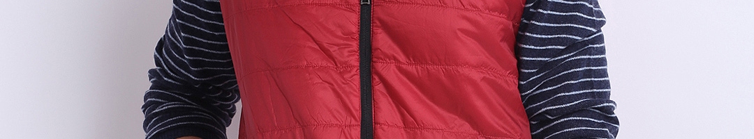 Buy Nautica Men Black & Red Sleeveless Reversible Jacket - Jackets for ...