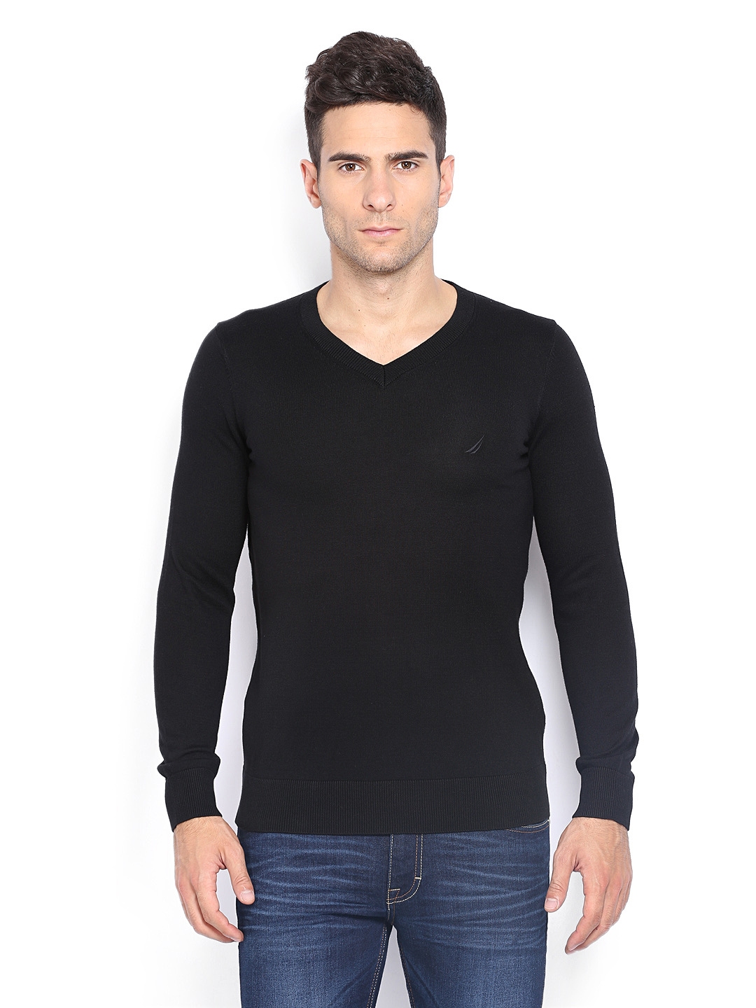 Buy Nautica Men Black Sweater - Sweaters for Men 389947 | Myntra