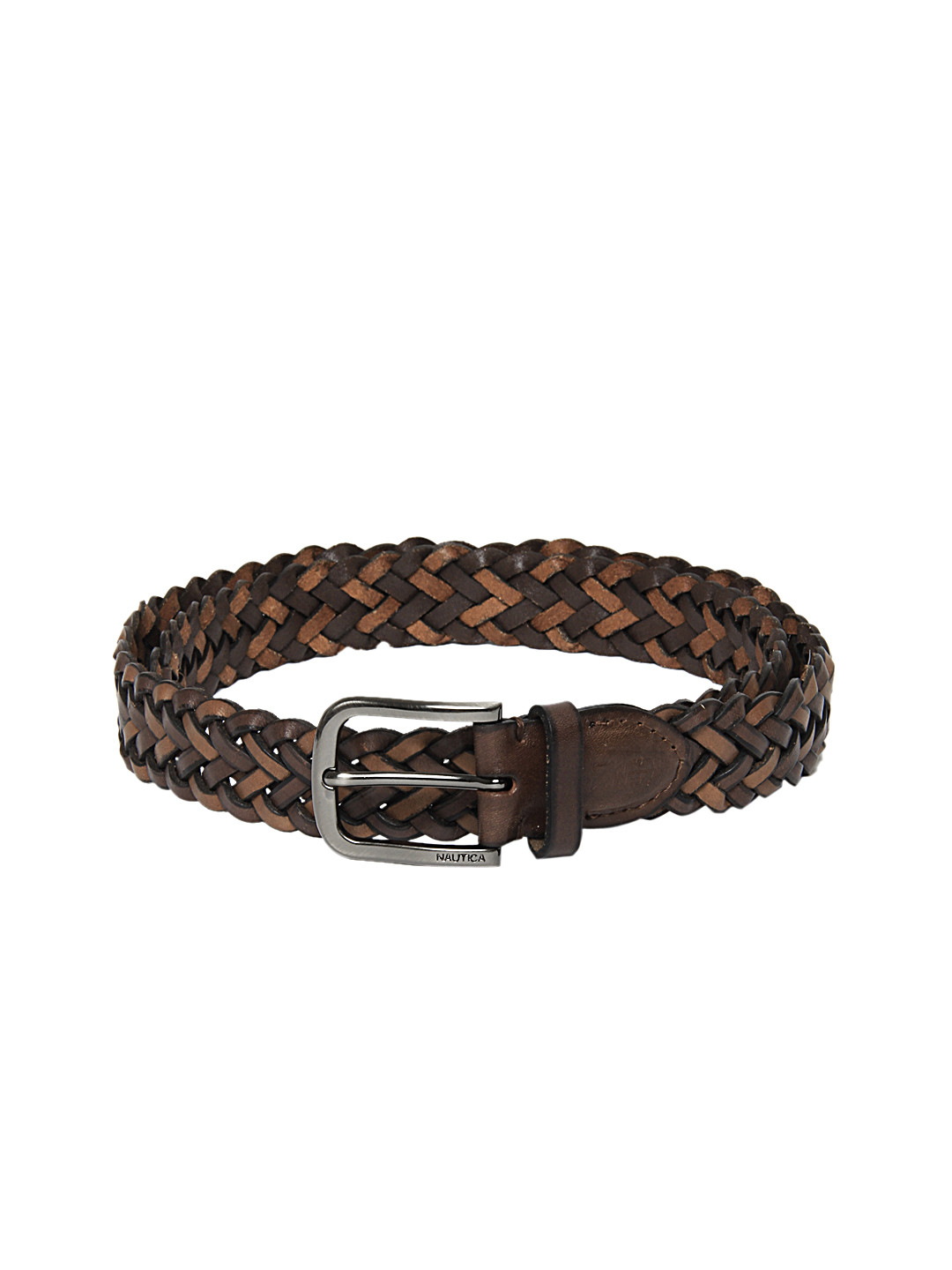 Buy Nautica Men Brown Braided Leather Belt Belts for Men 189144 Myntra