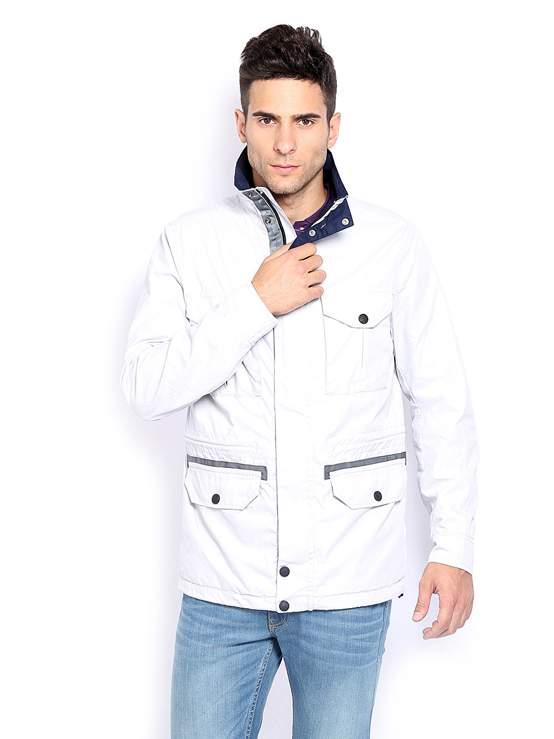 Buy Nautica Men Grey Jacket - Jackets for Men 389911 | Myntra