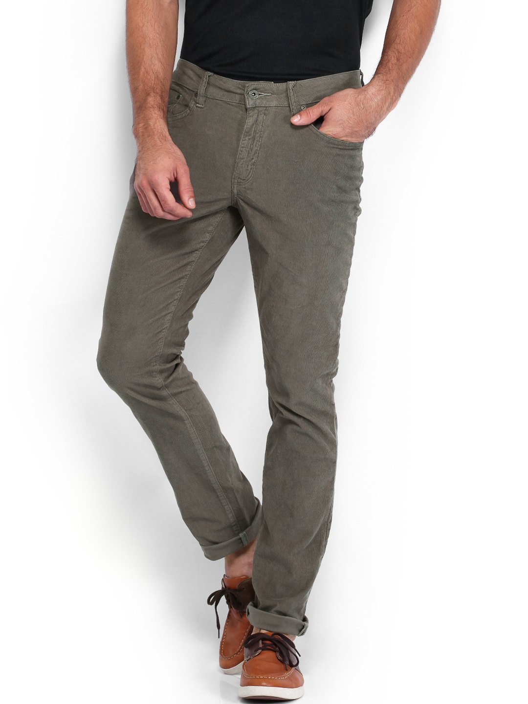 grey corduroy trousers mens