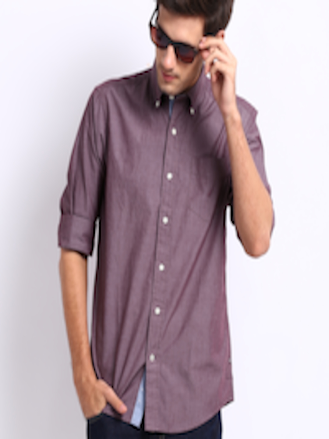 Buy Nautica Men Purple Casual Shirt - Shirts for Men 189688 | Myntra