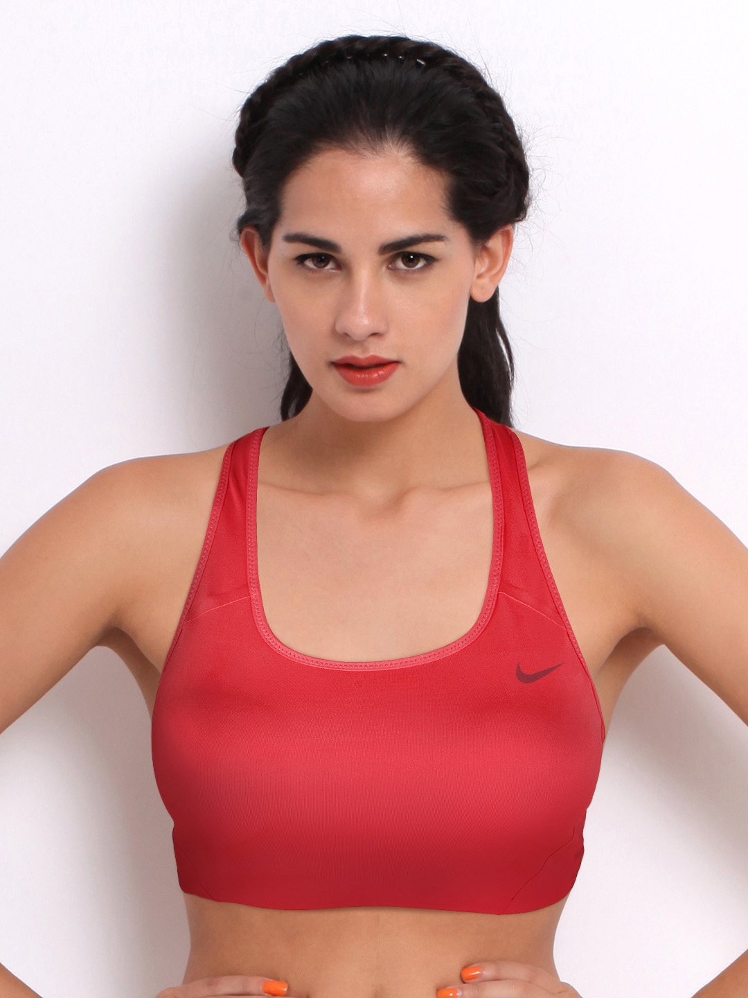 Buy Nike Coral Red High Compression Sports Bra 548554 676 - Bra for ...