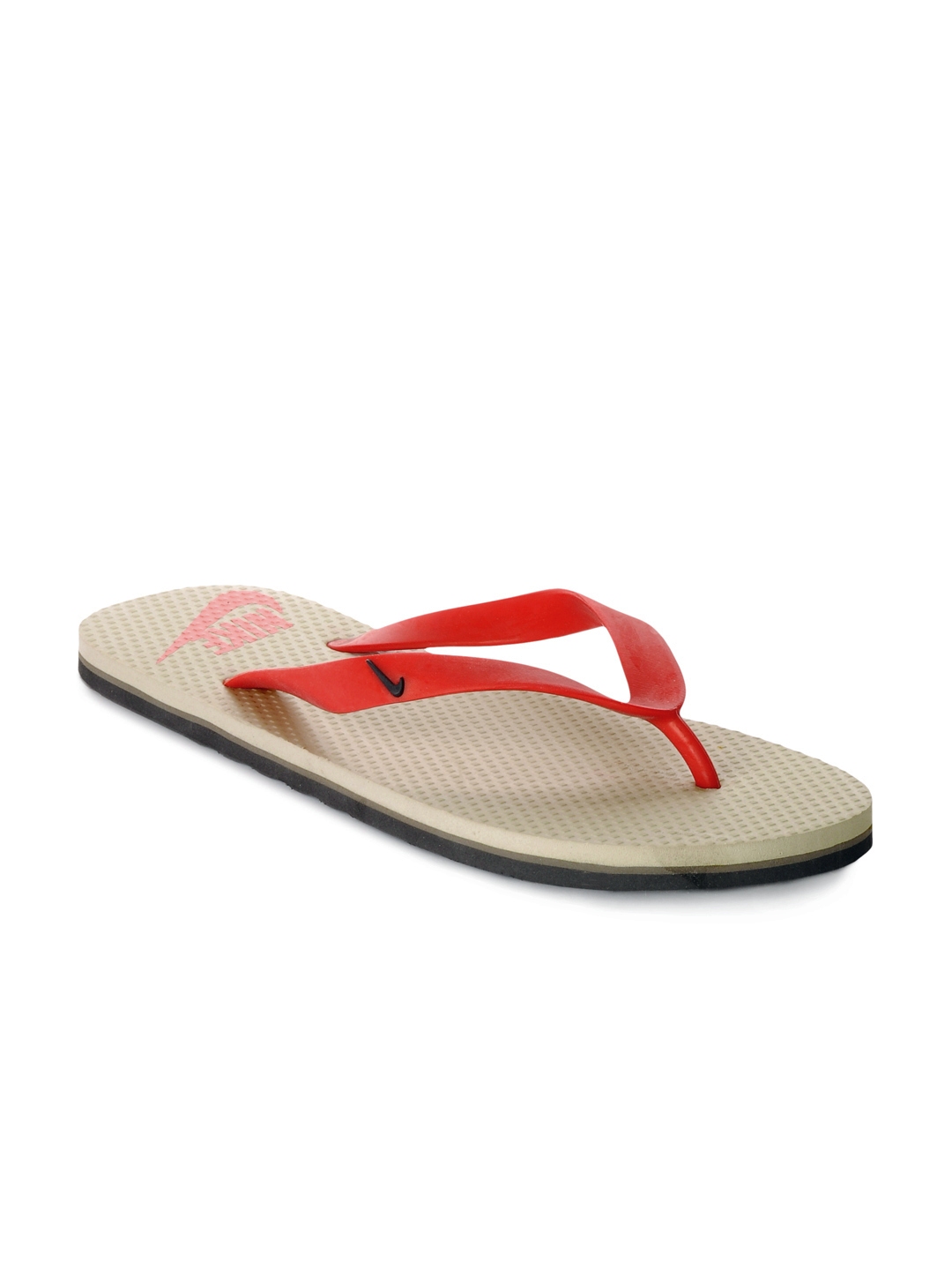 nike flip flops red and black